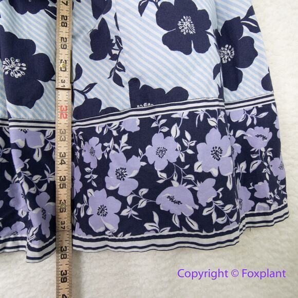 Vince Camuto women's blue floral print sleeveless dress plus size 20W - Picture 7 of 15